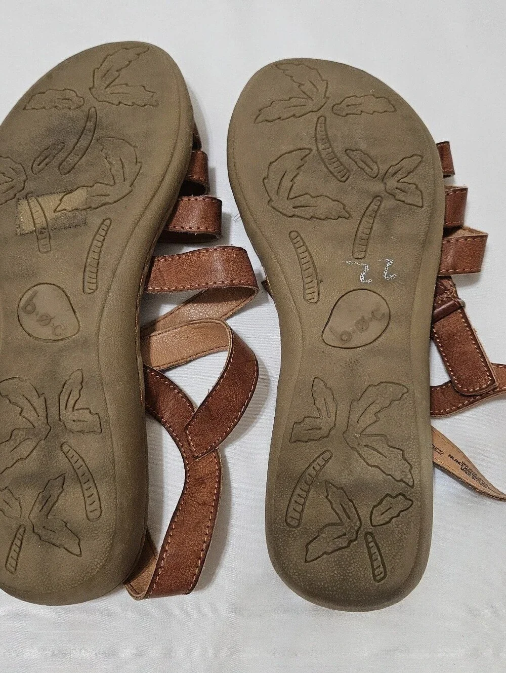 Born boc Women's Brown Sling Back Strappy Flat Sandals Size 11